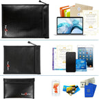 Bolsa impermeable ignífuga para documentos de dinero, 3 unidades