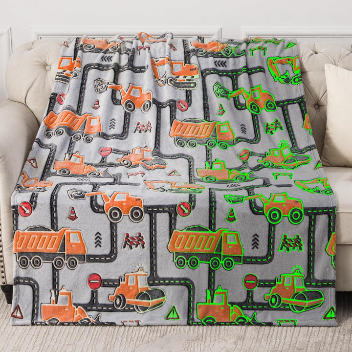 Juguetes de regalo de excavadora de construcción para niños, manta...