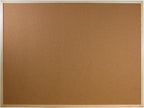 Flipside Products Tablero de anuncios de corcho grande de 36 x 48 pulgadas, marco de madera natural, tablero de mensajes y visión, pin de notas, colgante para montar en la pared