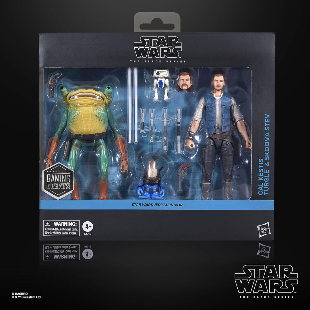 STAR WARS The Black Series Cal Kestis, BD-1, Turgle & Skoova Stev,...
