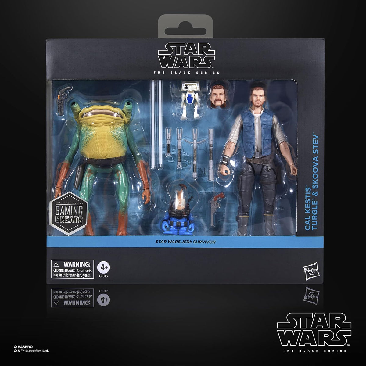 STAR WARS The Black Series Cal Kestis, BD-1, Turgle & Skoova Stev, Jedi