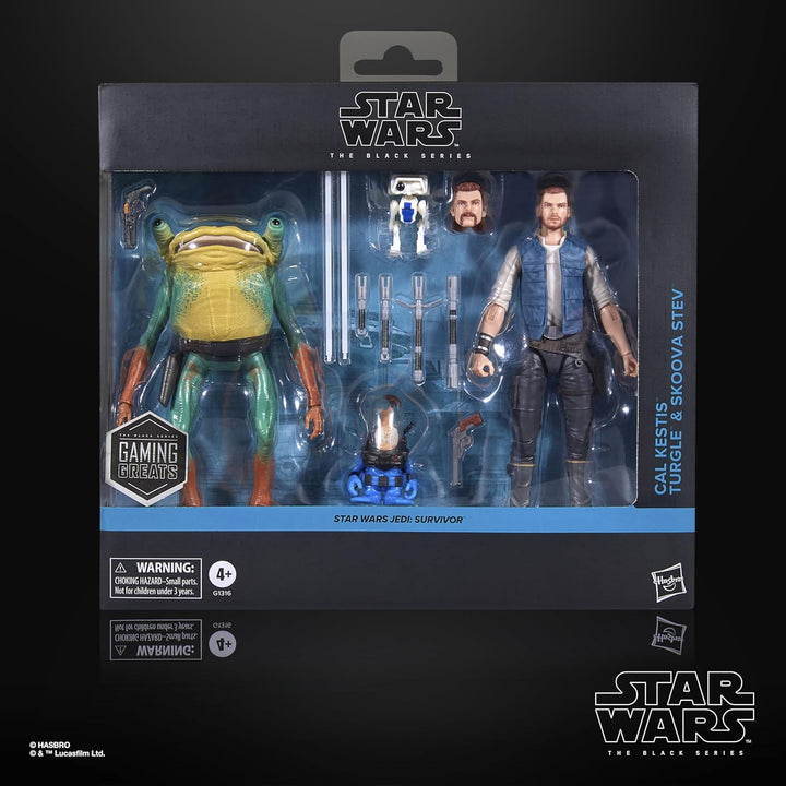 STAR WARS The Black Series Cal Kestis, BD-1, Turgle & Skoova Stev,...