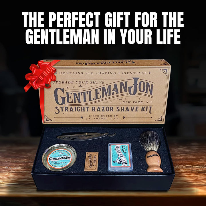 Gentleman Jon Kit de afeitado recto - Juego de aseo vintage para af...
