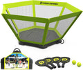Juego de pickleball para patio, como se ve en Shark Tank, playa, patio trasero, césped, actividades al aire libre para adultos y familia - Fácil montaje, incluye 4 paletas, 2 bolas y