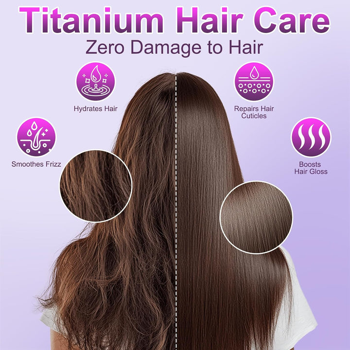 Cordless Hair Straightener Curler, 2-in-1 Portable Travel Mini Flat...