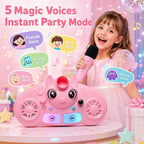 Máquina de karaoke para niños con 2 micrófonos, juguete de