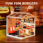 Rolife Juego de juguetes de construcción de casas de plástico en miniatura con LED, adecuado para mini figuras, juguetes de construcción, kit de diorama, regalos para adolescentes y adultos
