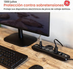 GE Protector contra sobretensiones, regleta, extensión de 8 ft, 6 tomas
