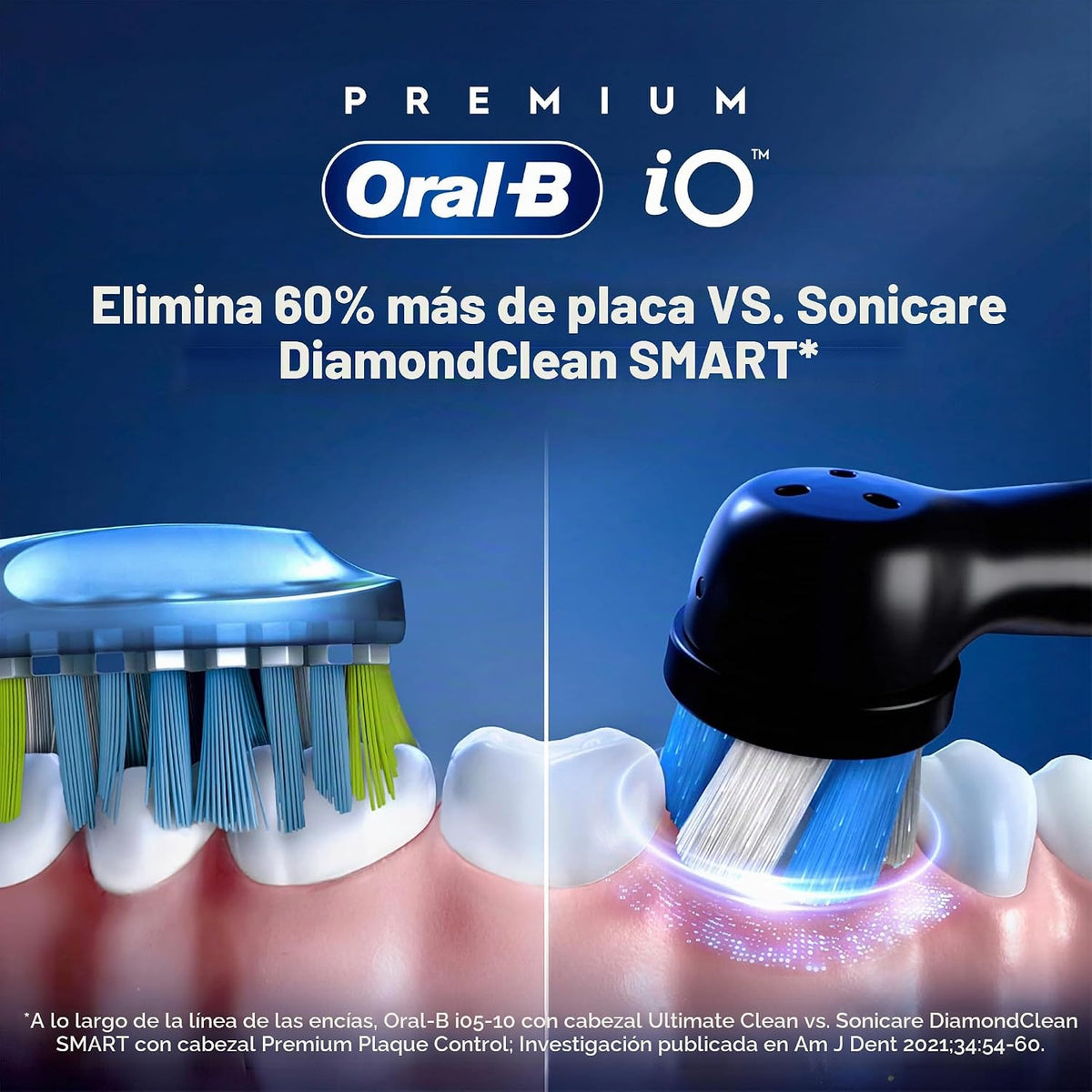 Oral-B Cepillo de dientes eléctrico recargable, iO9 Genius, 7 modos de limpieza, pantalla interactiva, estuche de viaje de carga, sensor de presión visible, 4 cabezales de cepillo, alabastro blanco