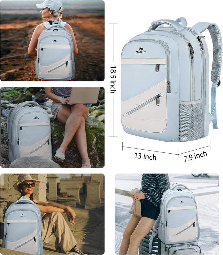 MATEIN Mochila grande para laptop de 30 L, elegante mochila de trab...