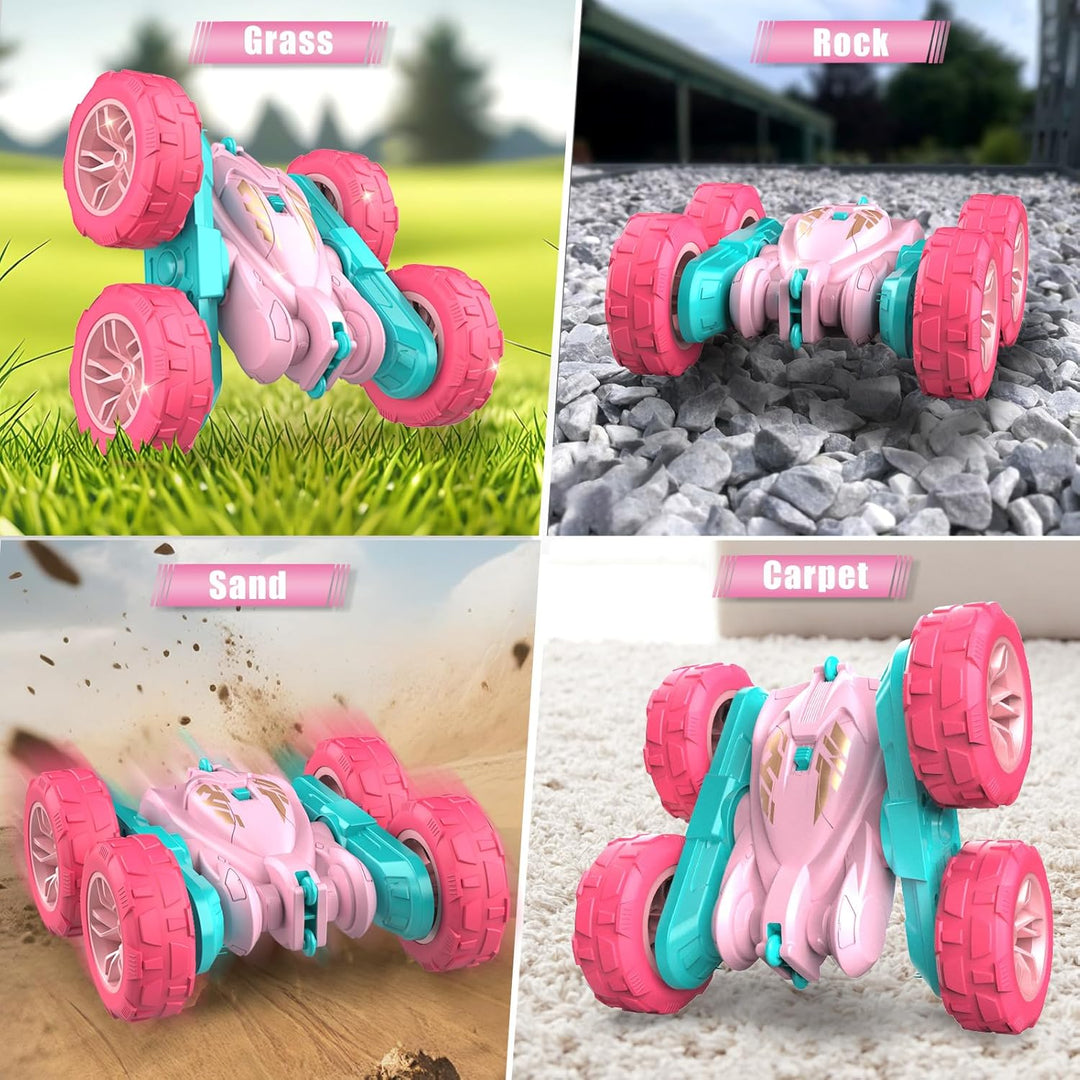 RacingFun Coche de control remoto rosa para niñas, 2.4 Ghz coches R...