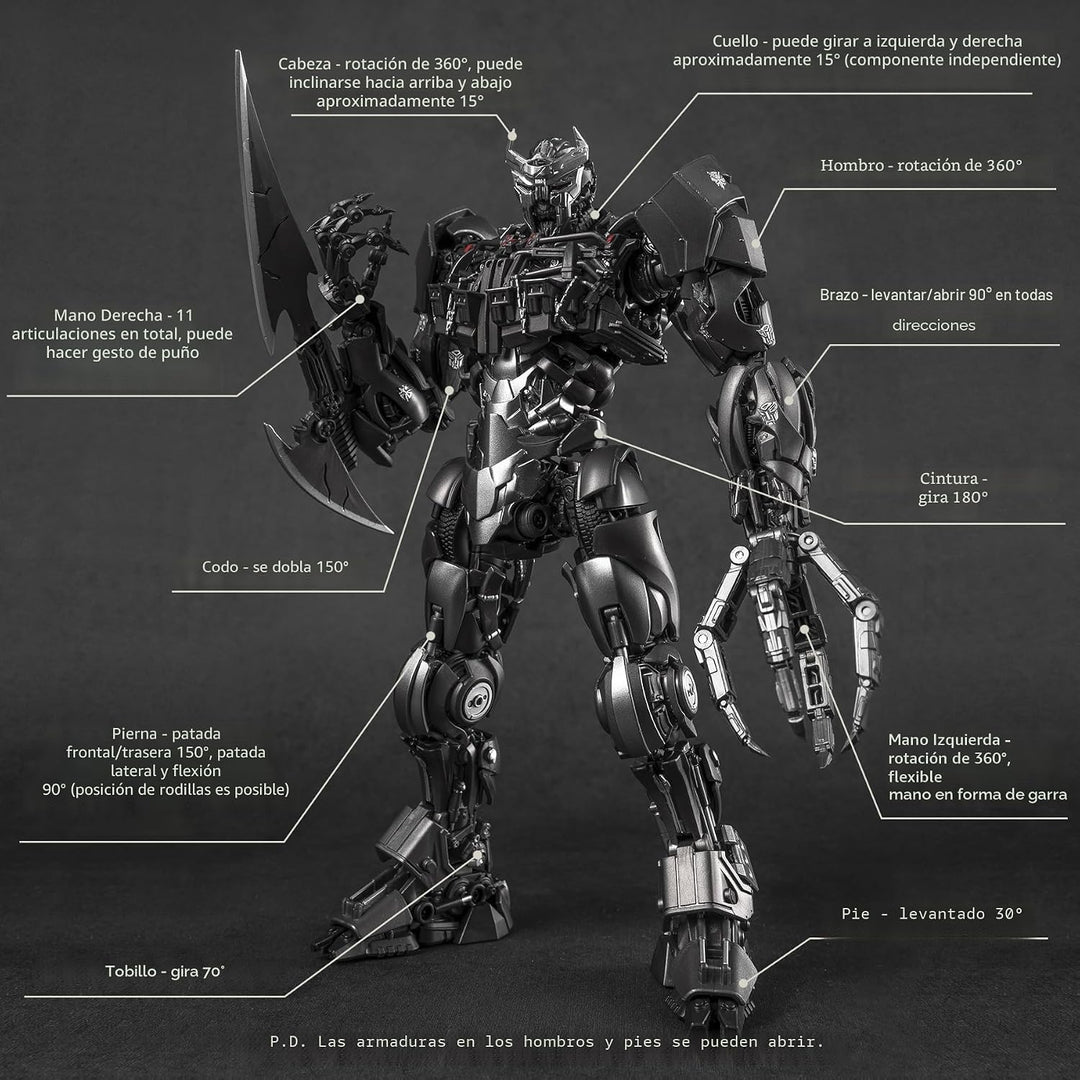 YOLOPARK Juguetes Transformadores Scourge, Figura de Acción Transfo...