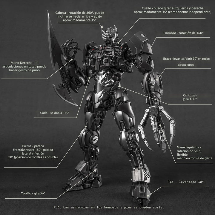 YOLOPARK Juguetes Transformadores Scourge, Figura de Acción Transfo...