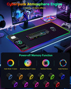 Alfombrilla de mouse magnética de carga inalámbrica para juegos, 31.5 x