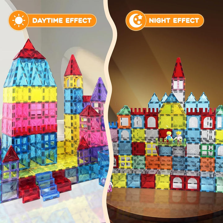 Paaxido Azulejos Magnéticos, Juego de 130 Piezas de Bloques Magnéti...
