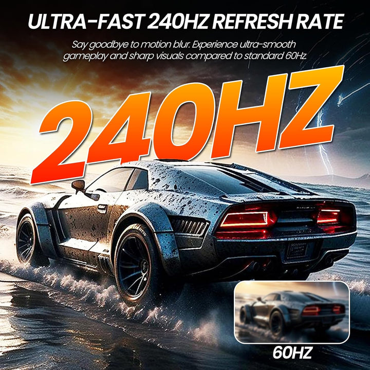CRUA 27" QHD 2560x1440 240Hz IPS Monitor de juegos, FreeSync, HDMI\...