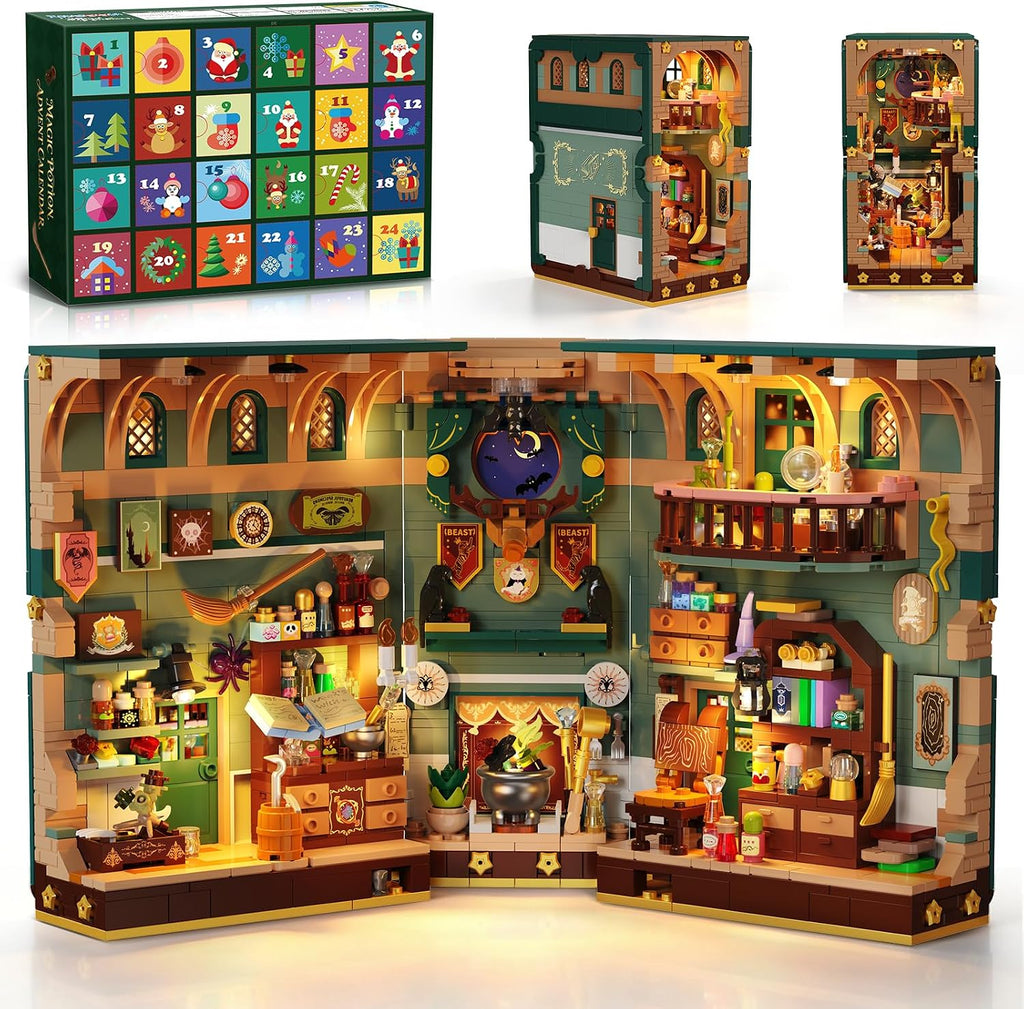 INSOON Calendario de Adviento 2026 Magic Book Nook Set de construcción con