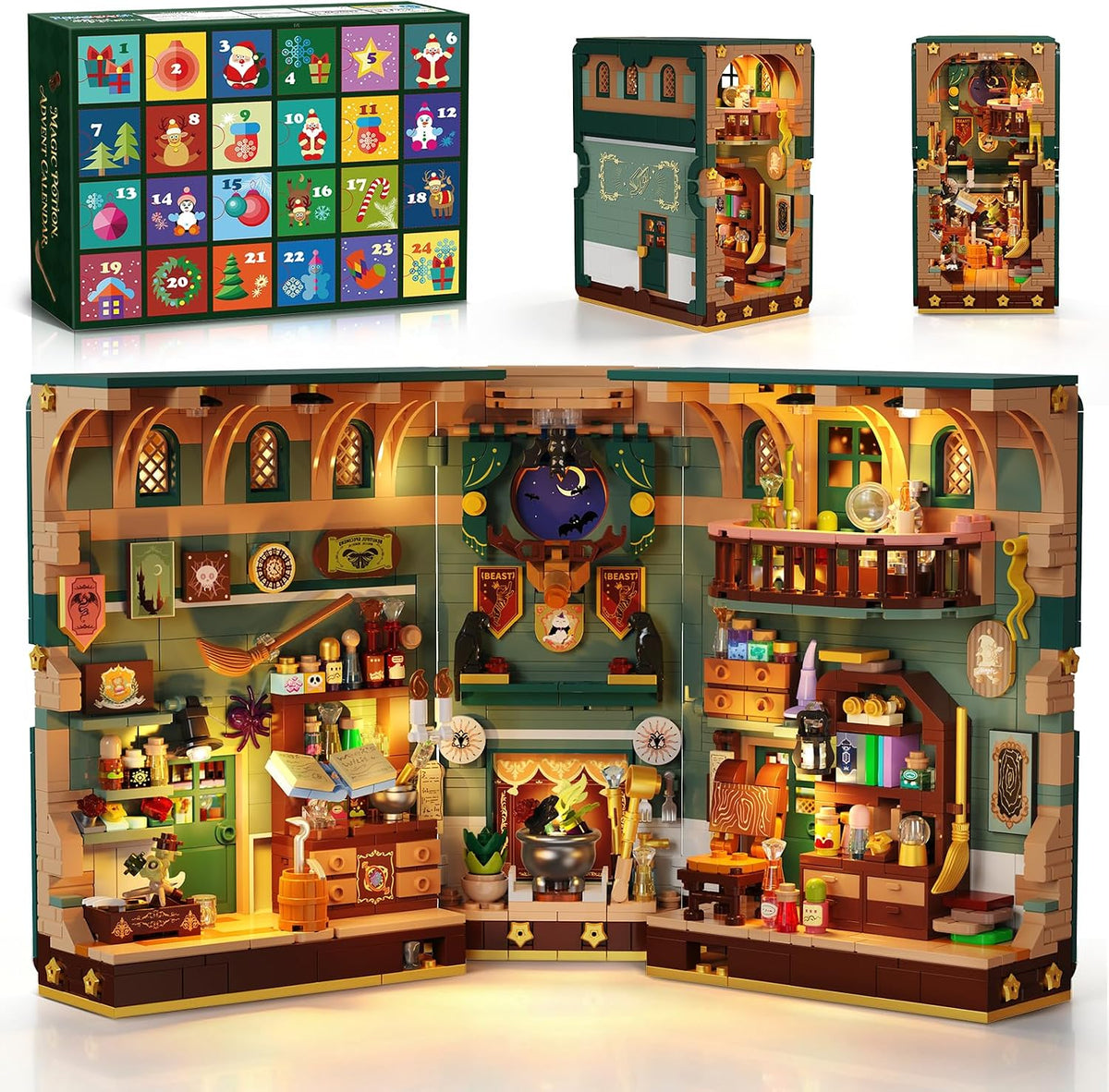 INSOON Calendario de Adviento 2026 Magic Book Nook Set de construcción con