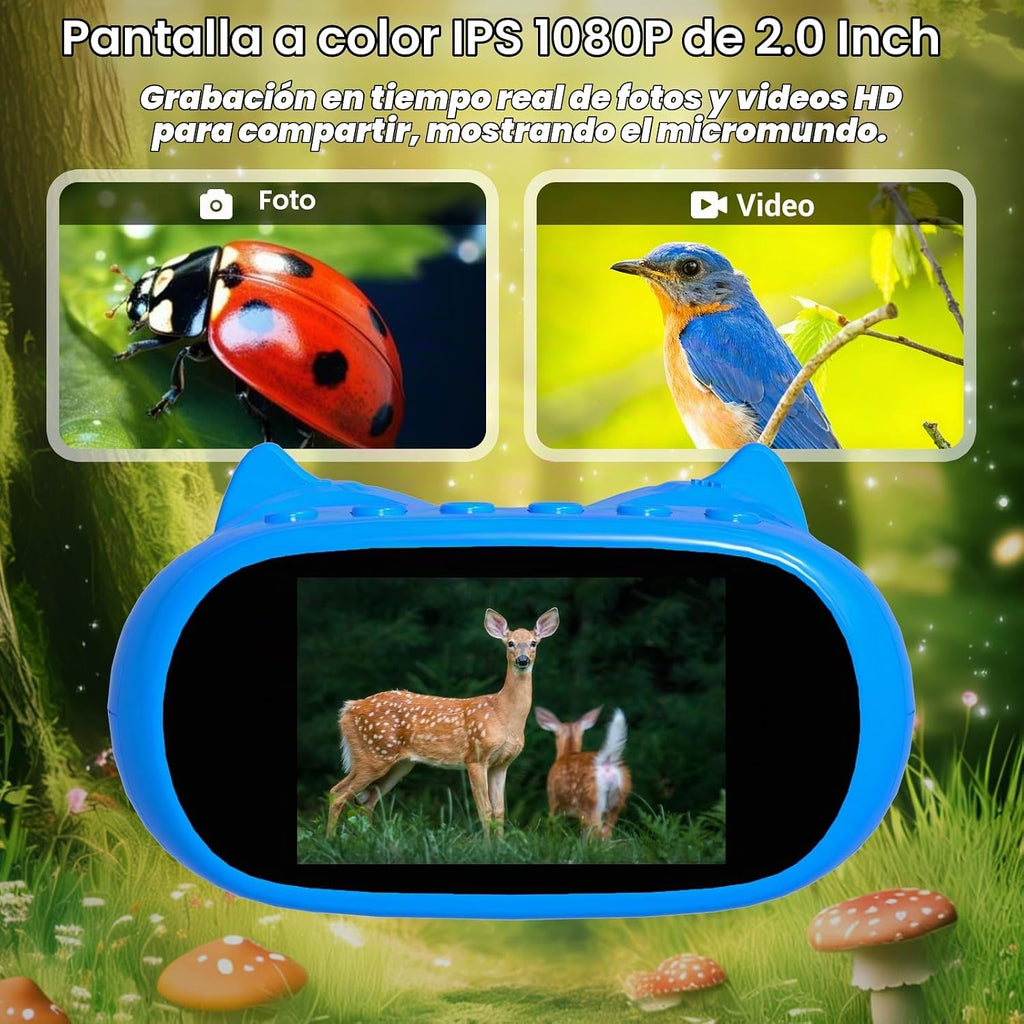 Microscopio y telescopio 2 en 1 para niños, juguete educativo STEM