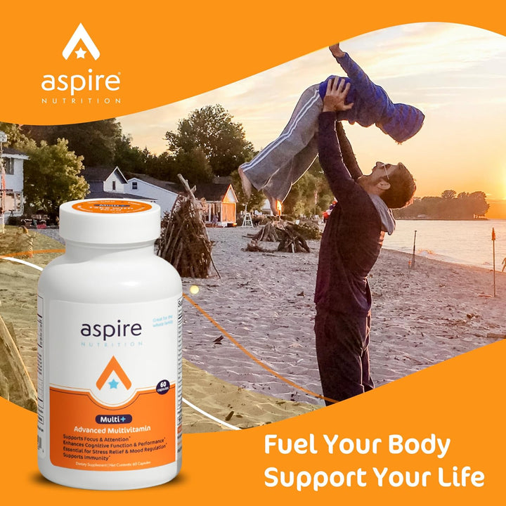 Multivitamínico avanzado Aspire Multi+ para hombres, mujeres y niño...