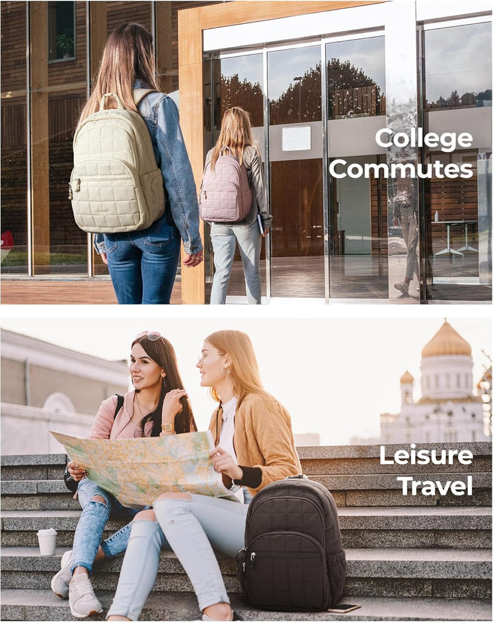 BAGSMART Mochila para portátil universitaria, mochila de viaje para...