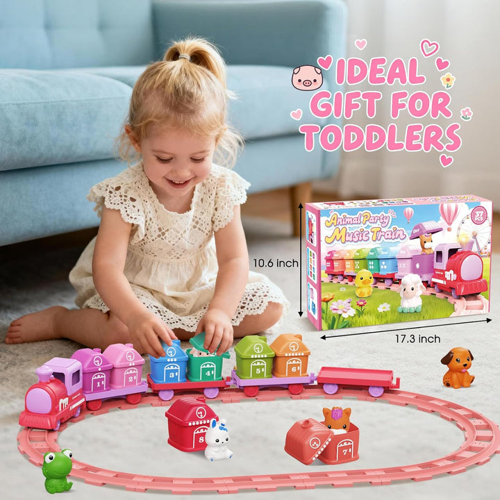 Juego de tren de juguete para niños de 1 a 3 años, juguete de apren...