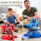 LZZAPJ Paquete de 2 robots de batalla con control remoto con sonidos y luces, modo de juego de fútbol, adecuado para adultos y niños a partir de 6, 7, 8, 9, 10, 11, 12 +, regalo ideal de Navidad/cumpleaños para niños