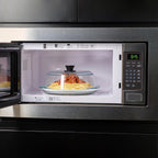 Le'raze Tall Glass Microwave Splatter Cover - Cool Touch Easy Grip Handle