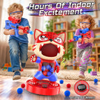 Juego de disparos de héroe de gato, juego de objetivos móviles para niños
