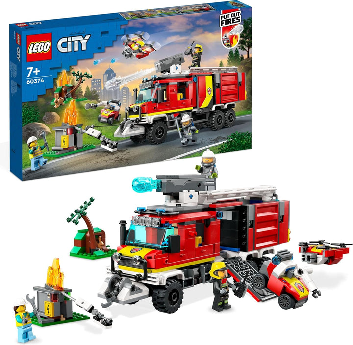 Lego 60374 Camión del Departamento de Bomberos de la Ciudad con Dro...