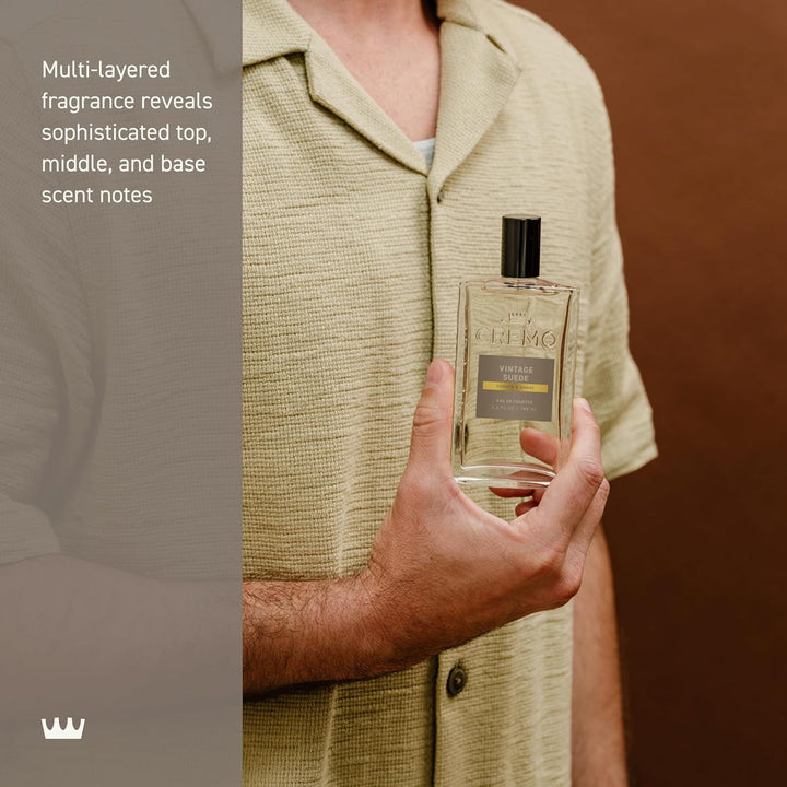 Cremo Colonia para hombres \u2013 Spray de colonia de gamuza vintag...
