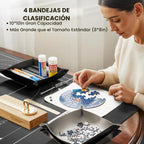 ropoda Alfombrilla enrollable de 1500 piezas de 46" x 26", protector de rompecabezas con 4 bandejas grandes de clasificación y bolsa de almacenamiento de viaje, guardador de rompecabezas enrollable