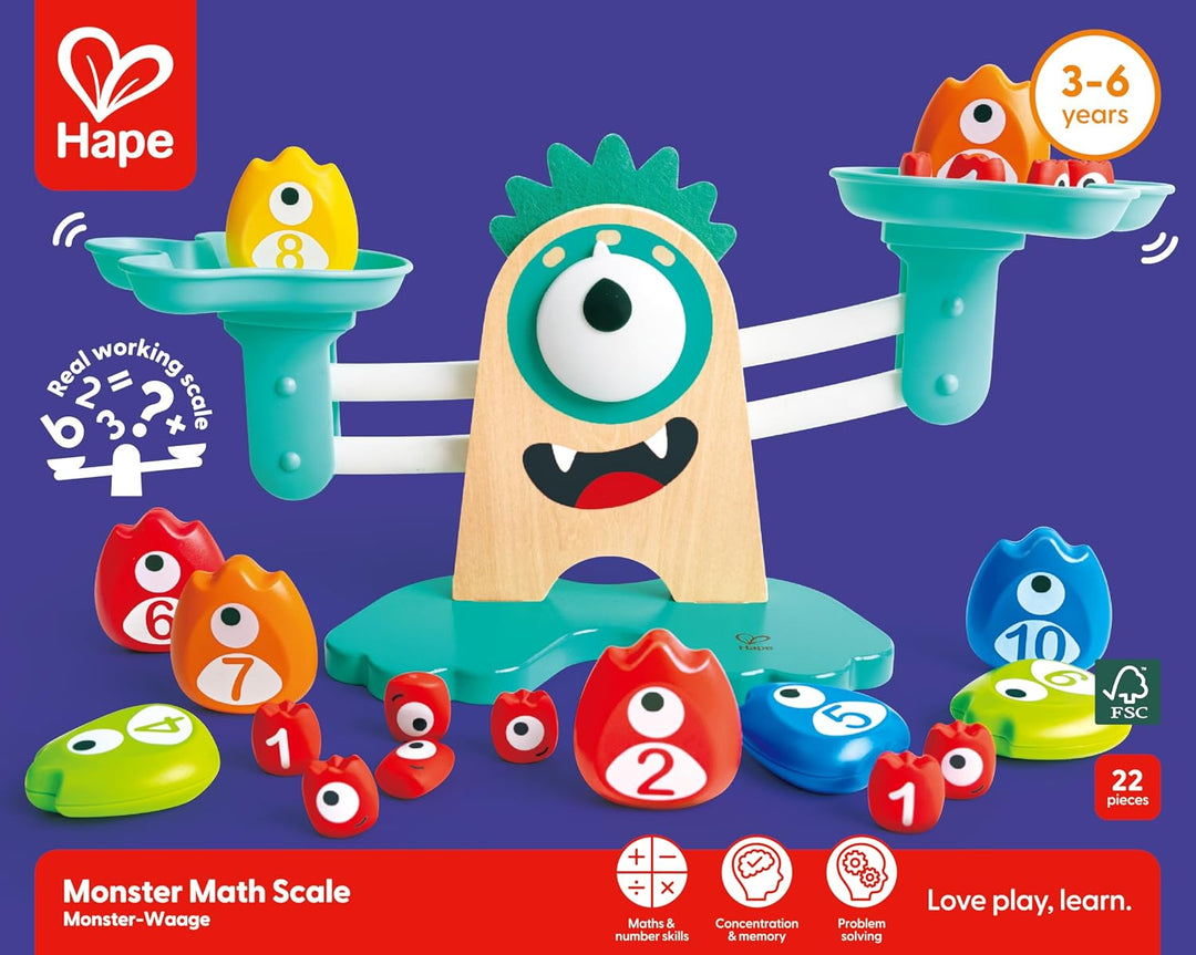 Hape Juguete de escala de monstruo de matemáticas | 22 piezas lindo...