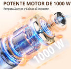 KOIOS - Batidora de inmersión de 1000W, 3 en 1, batidora de mano antiarañazos, batidora de palo de acero inoxidable mejorada de 12 velocidades con modo turbo, batidora y espumador de leche, sin BPA