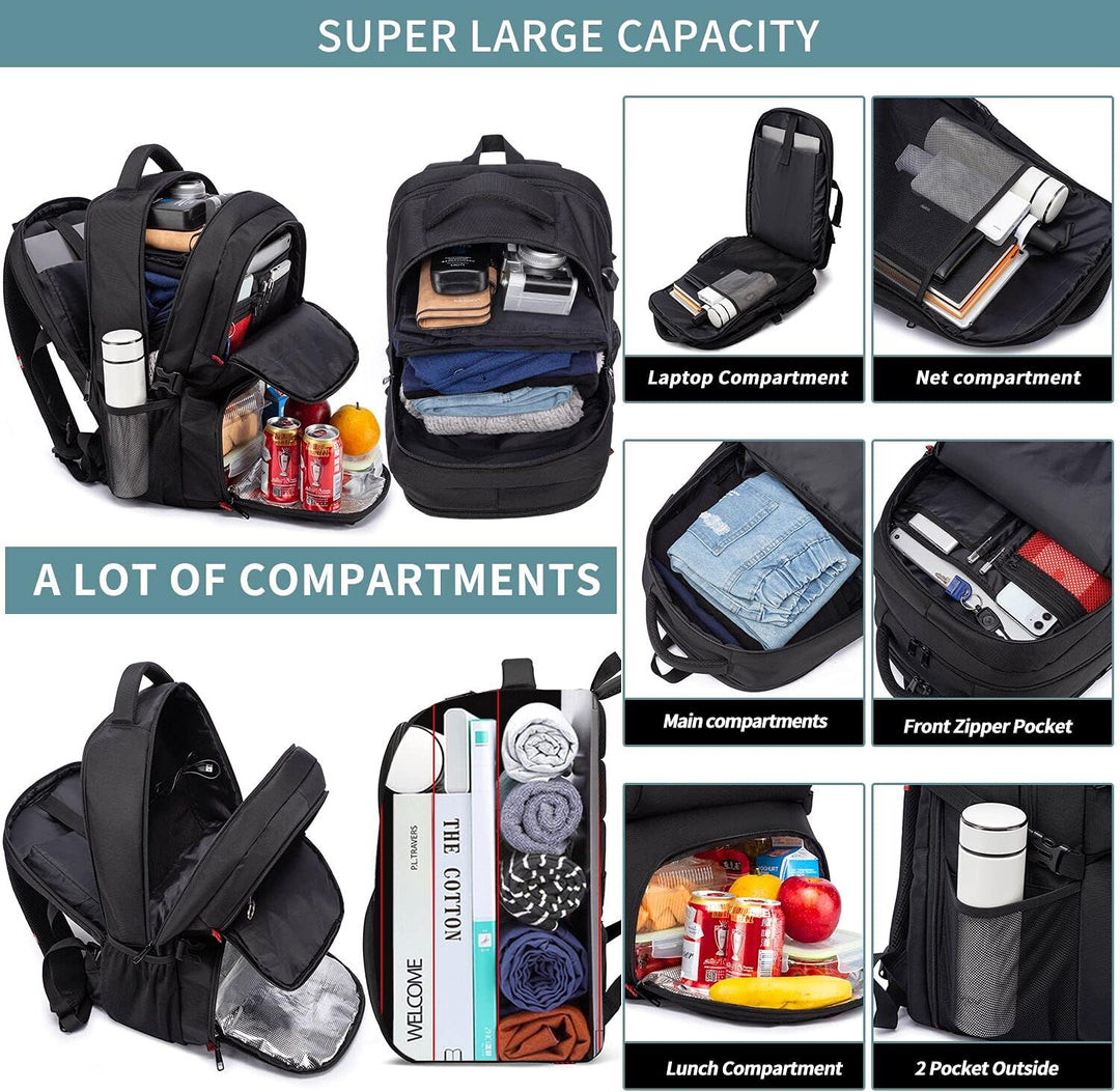 HILUSEN Mochila extra grande para hombres 50L, mochila con aislamie...