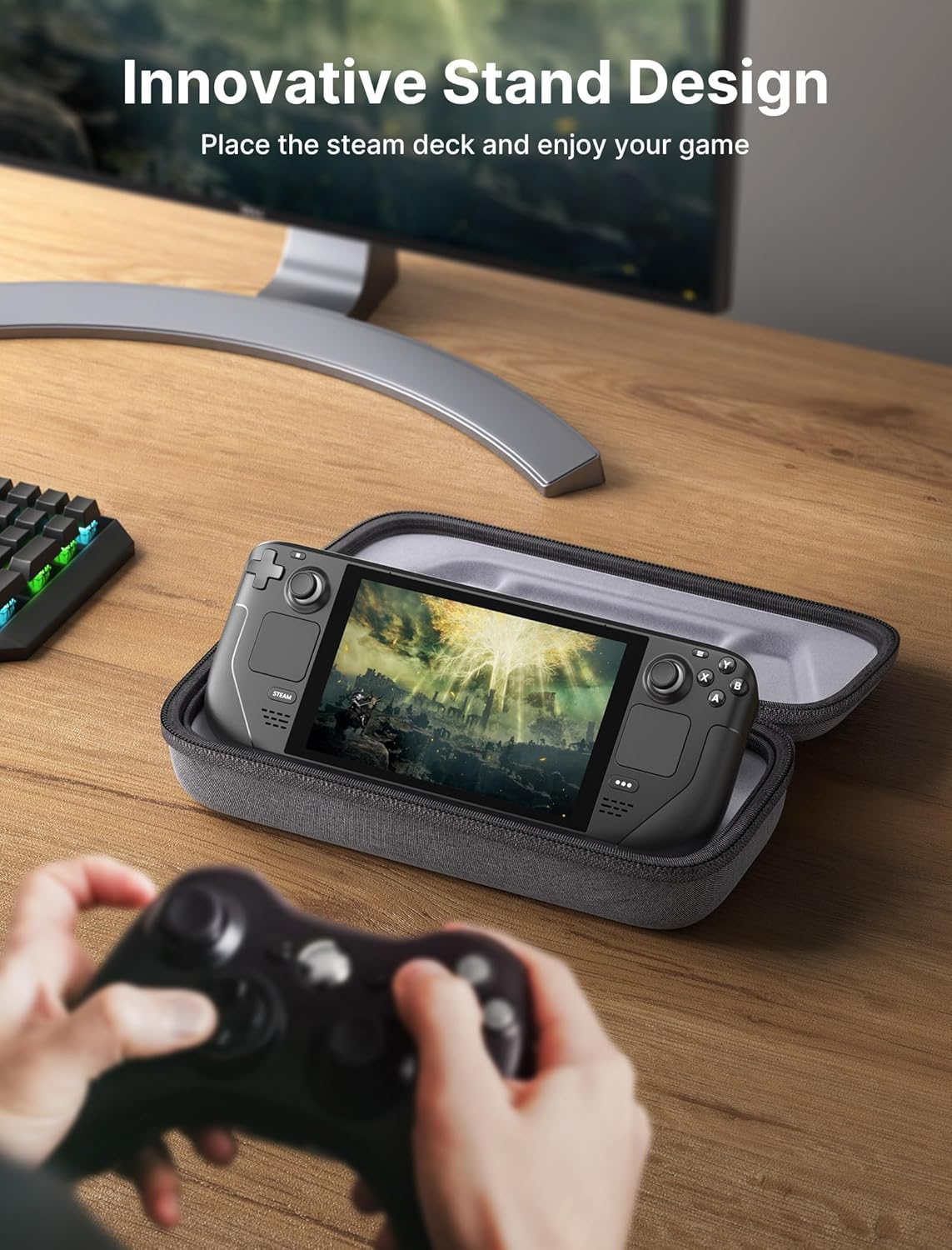 JSAUX Funda de transporte compatible con Steam Deck/ROG