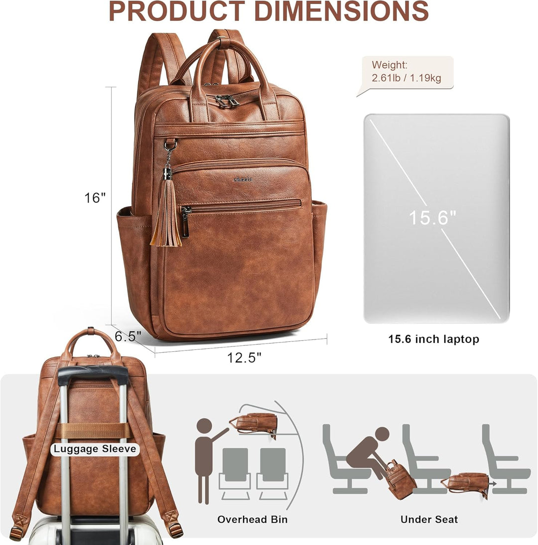 Shrrie Mochila para computadora portátil para mujer, 15.6 pulgadas,...
