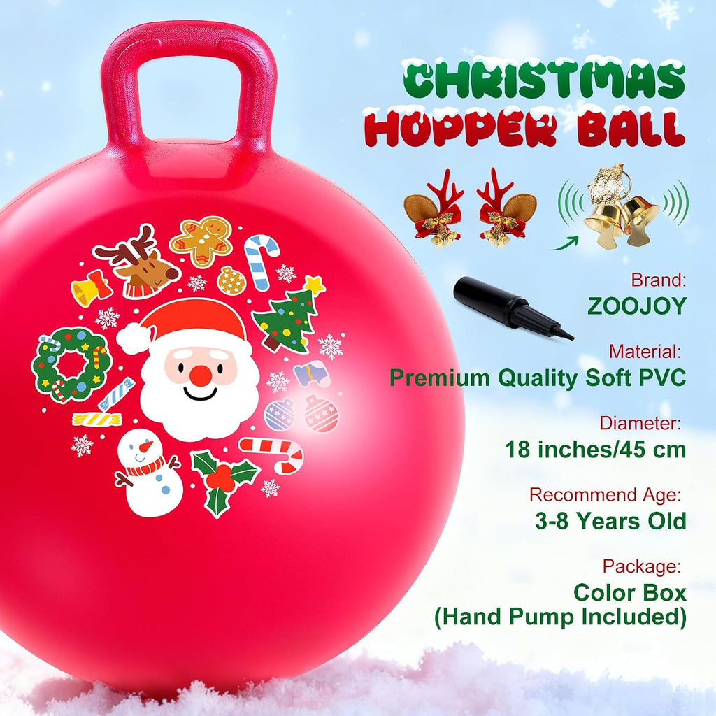 Paquete de 2 18 bolas de tolva, juego de bolas hinchables rojas de nube y Papá Noel con asa, bomba y pinzas para el cabello, juguetes inflables para niños de 3 a 8 años