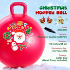 Paquete de 2 18 bolas de tolva, juego de bolas hinchables rojas de nube y Papá Noel con asa, bomba y pinzas para el cabello, juguetes inflables para niños de 3 a 8 años