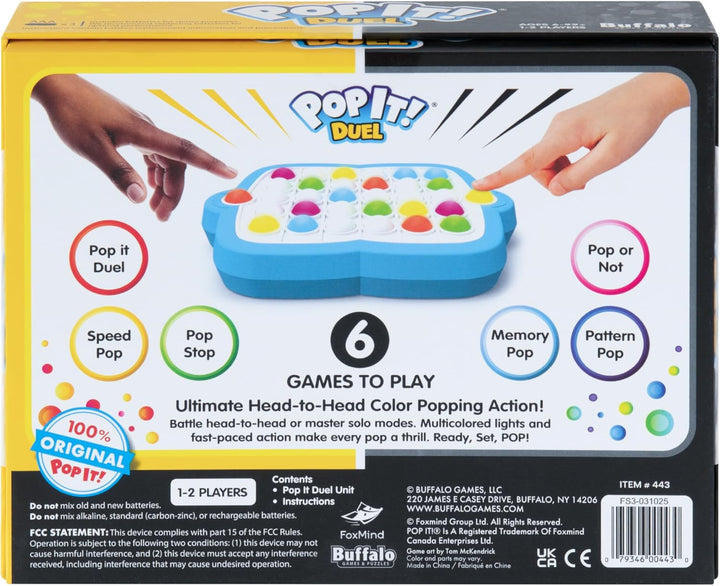 Pop It! Duelo - Juego de Reventar Burbujas para 1-2 Jugadores, 6 Ma...