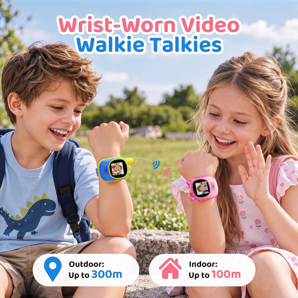 Walkie Talkies de video para niños, paquete de 2 walkie talkies para niños