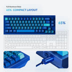 Q2 - Perilla de interruptor con retroiluminación RGB intercambiable, color azul