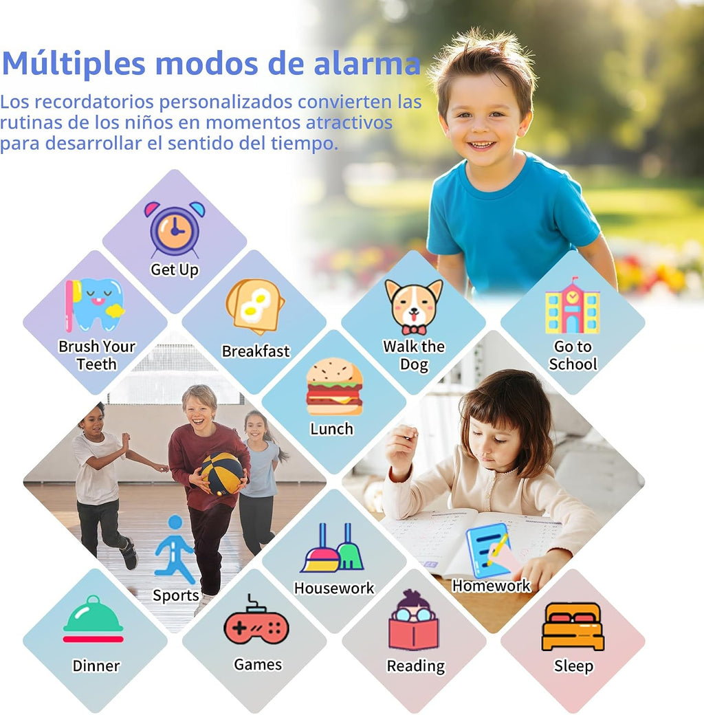 Reloj inteligente para niños con 39 juegos de rompecabezas HD pantalla