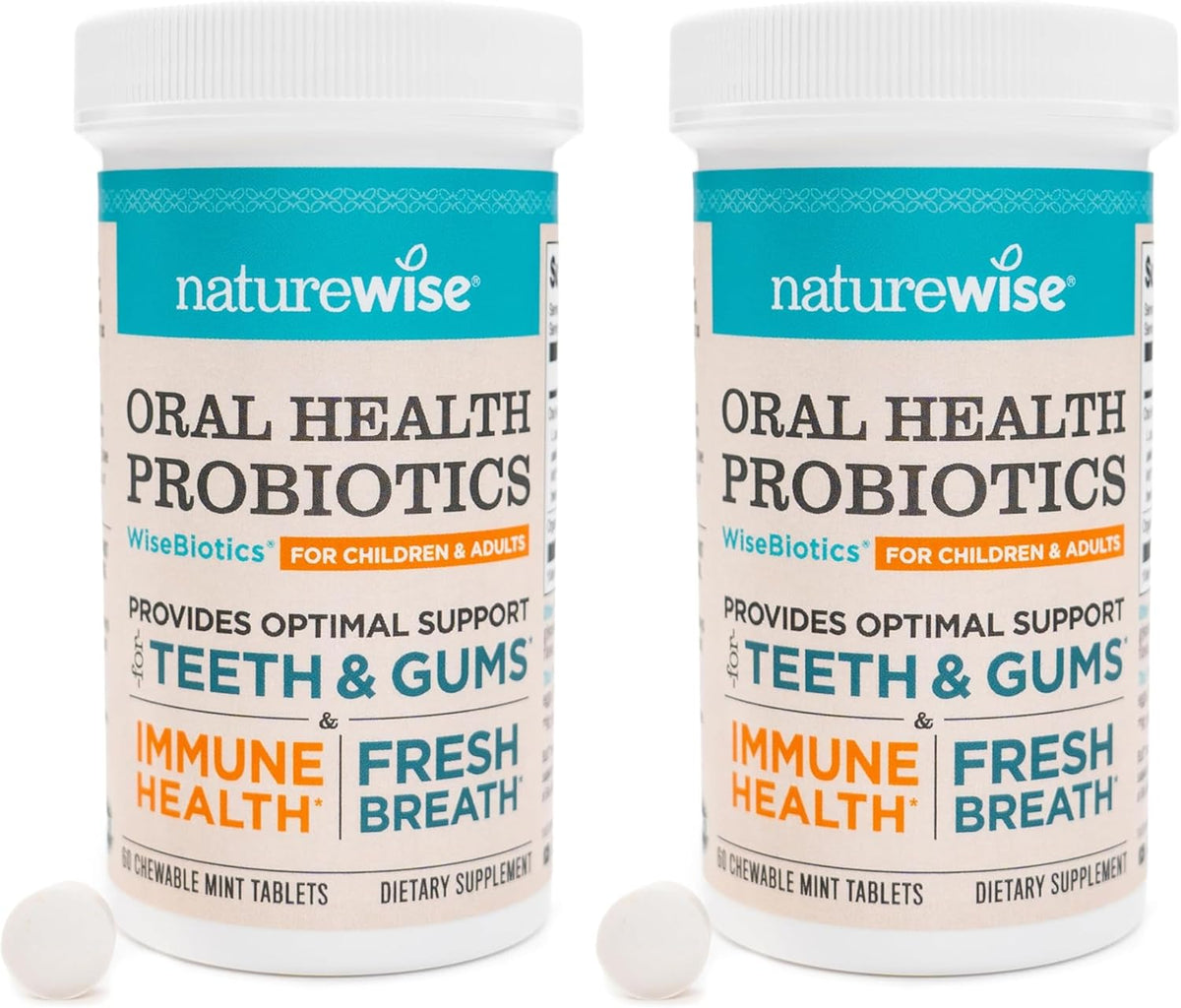 NatureWise Probióticos orales para boca, mal aliento masticables