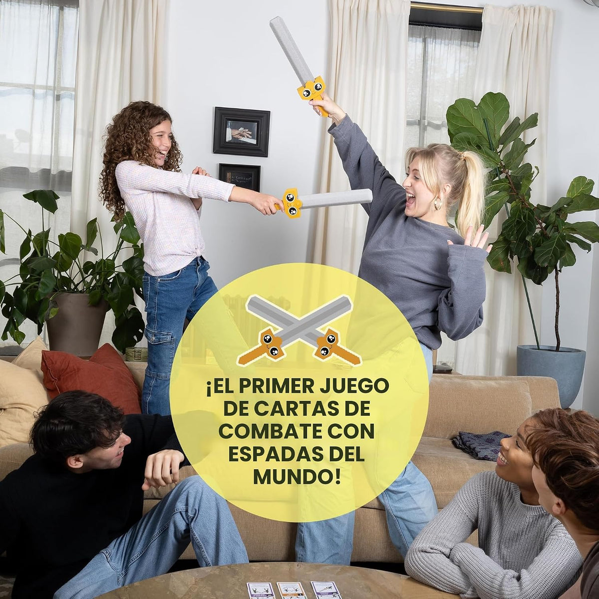 Exploding Kittens Let's Hit Each Other con Fake Swords, 3-6 Players