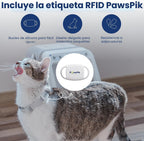 Comedero automático para gatos Microchip RFID, 16 tazas, color