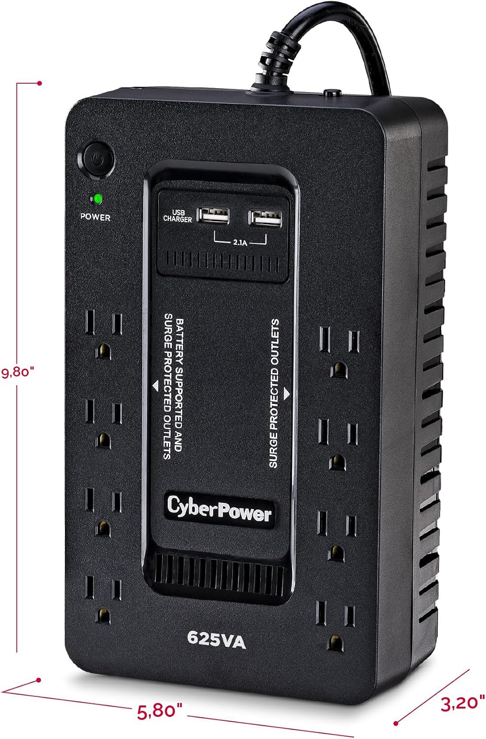 CyberPower ST625U Standby UPS Battery Backup y Surge Protector