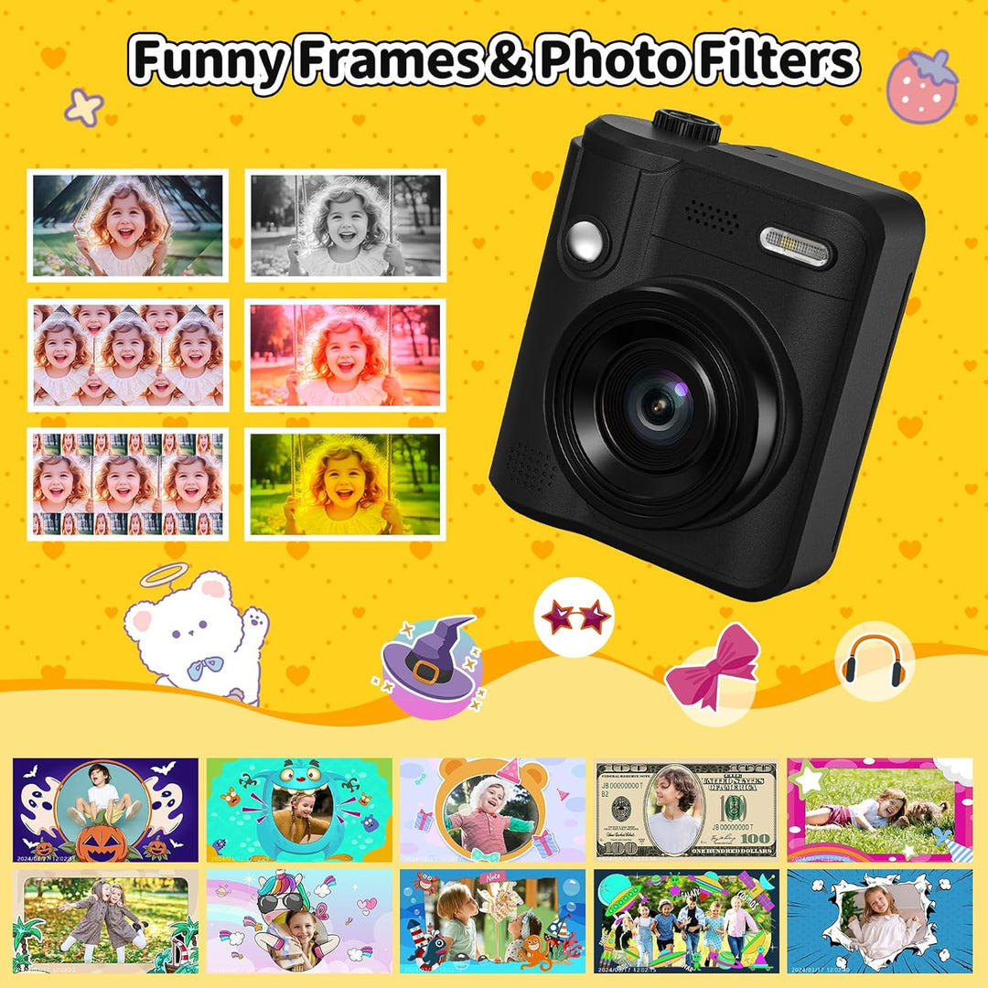Gofunly Impresión instantánea de cámara para niños, juguete de cáma...