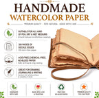 LEATHER VILLAGE Diario de cuero vintage con versículo bíblico de Salmo 46:10 – Cuaderno de oración y estudio de 8'' x 6'' con relieve, para mujeres y hombres – 200 páginas hechas a mano, papel de bordes de fibra de algodón y acuarela - Marrón