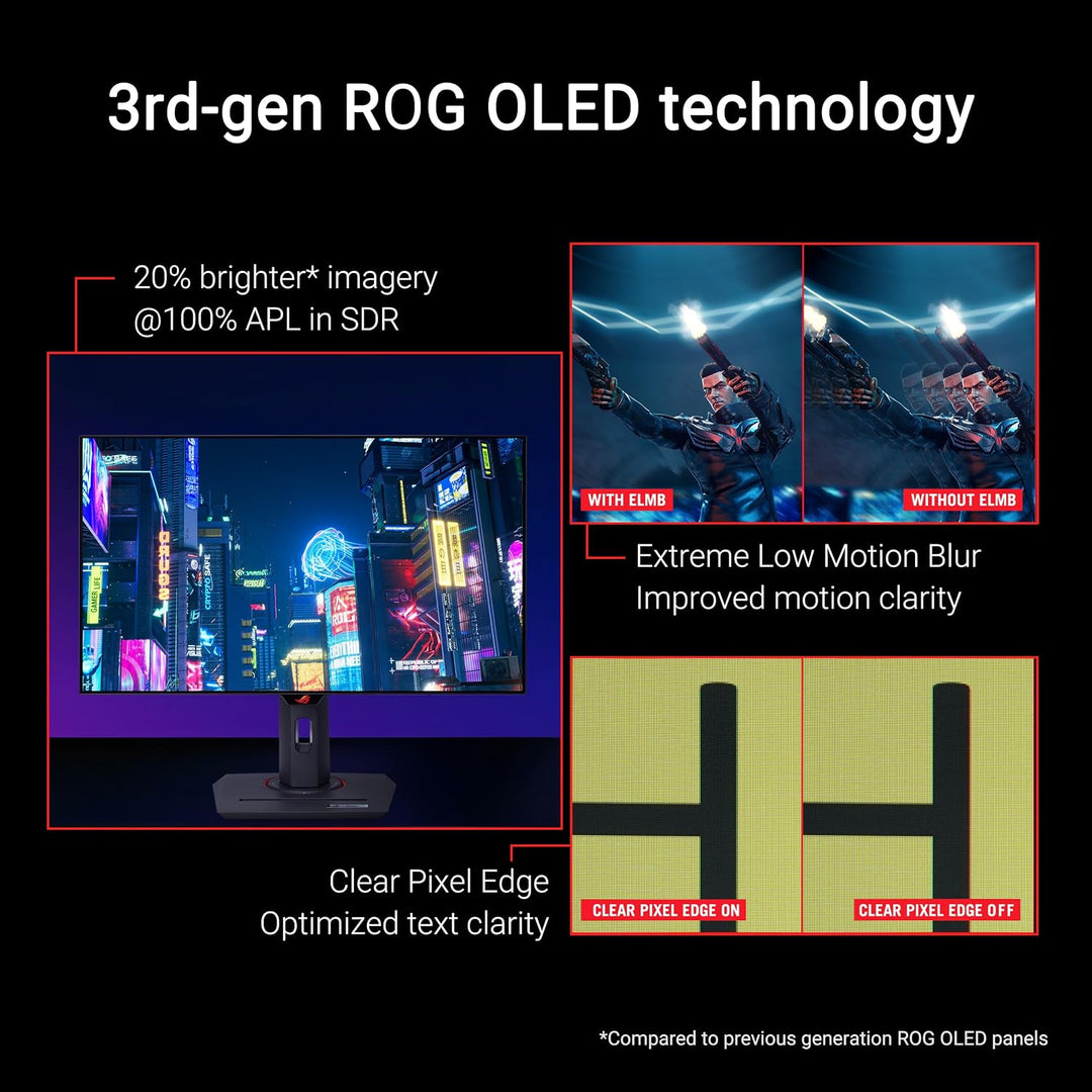 ASUS ROG Strix Monitor OLED para juegos de 27 pulgadas 1440P (XG27A...